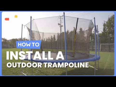 How to Install the Outdoor Trampoline with Safety Closure Net | TW10045 #costway #howto