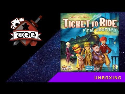 Ticket to Ride First Journey Board Game Unboxing